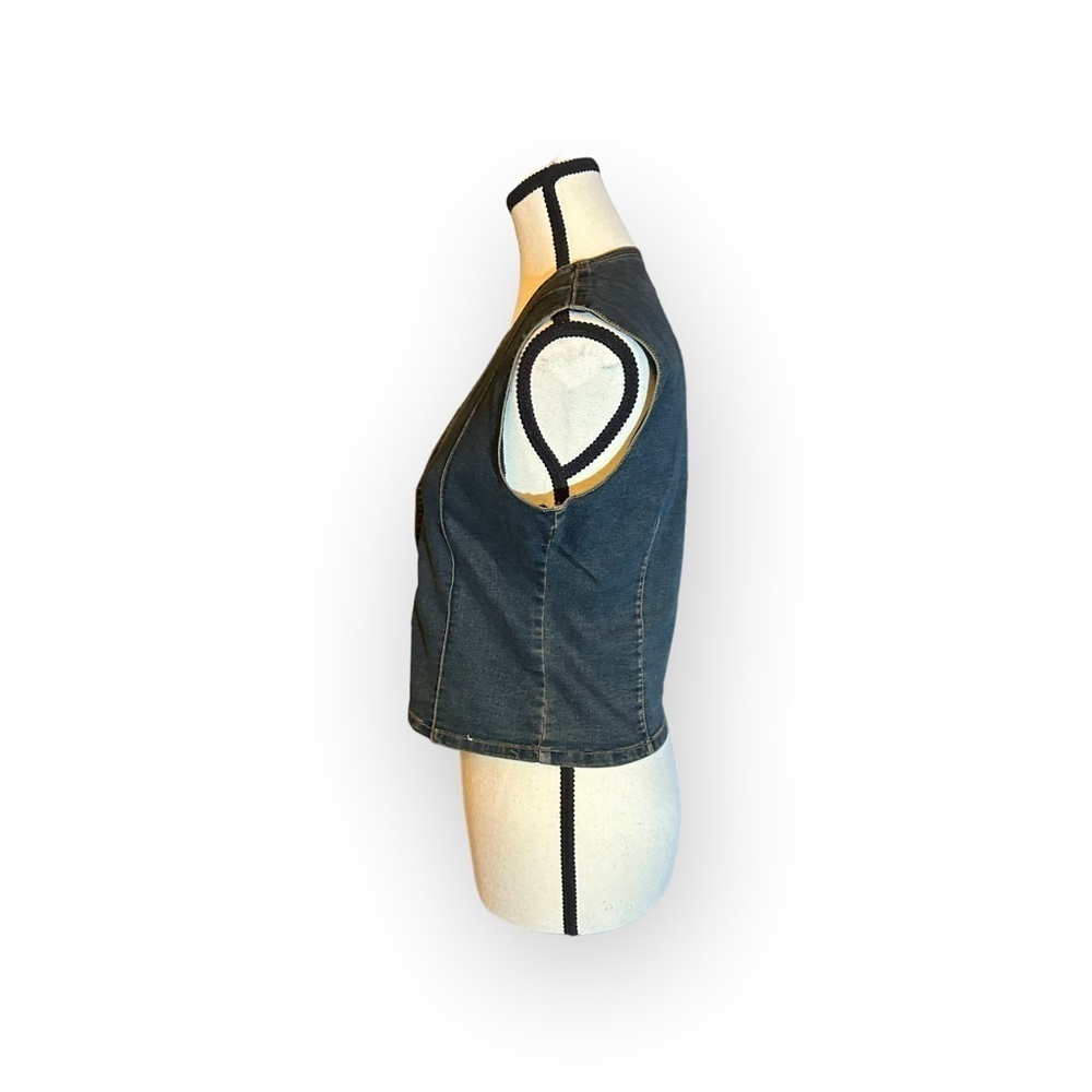 Women’s Sexso Jeans Israeli Brand 0 / Small Vintage Denim Button Up Jean Vest - Picture 3 of 7